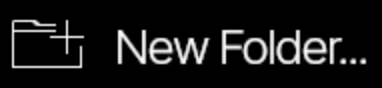 Add a New Folder command