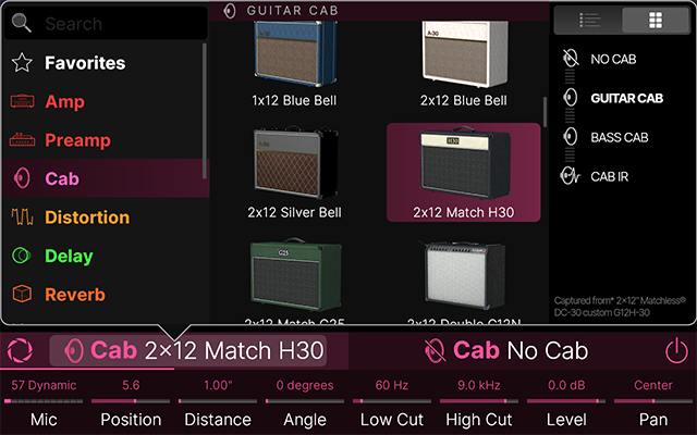 The Model browser,Cab category selected, Gallery View