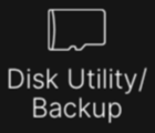 Disk Image - Utility menu button