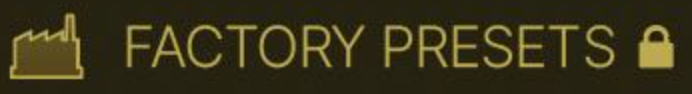 The Factory Presets Folder