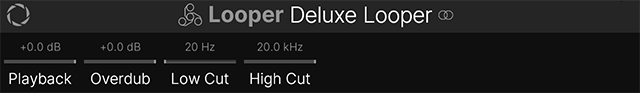 The Inspector showing the Deluxe Looper parameters