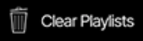 The Clear Playlists command