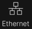 Ethernet menu button
