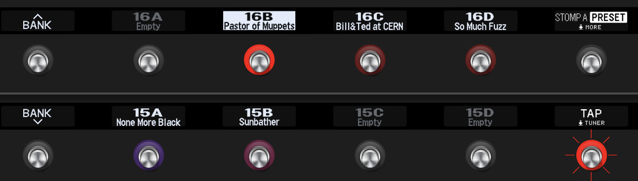 Preset footswitch mode - Helix Stadium XL