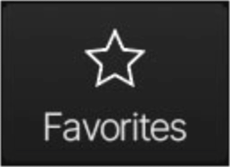 The Favorites category button 