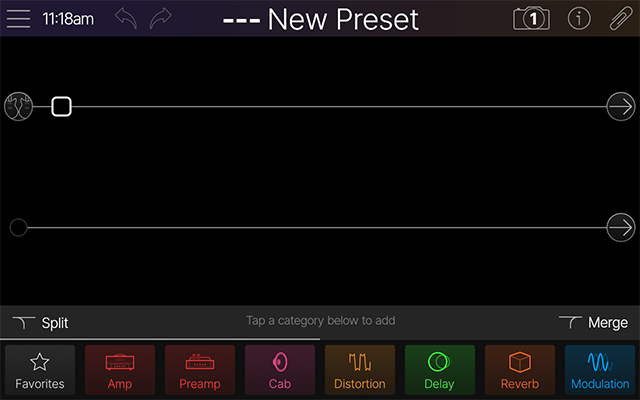 An empty New Preset