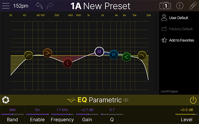 Focus View for the Parametric EQ