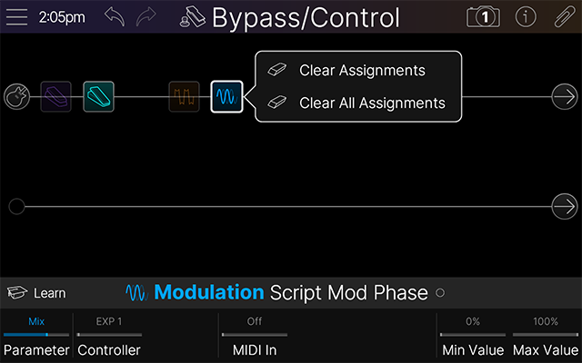 Clearing all a block's, or all blocks' assignments